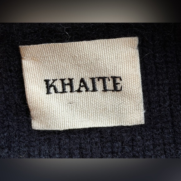 $2200 KHAITE Scarlet Cashmere Cardigan in Black - Size L - Picture 10 of 13
